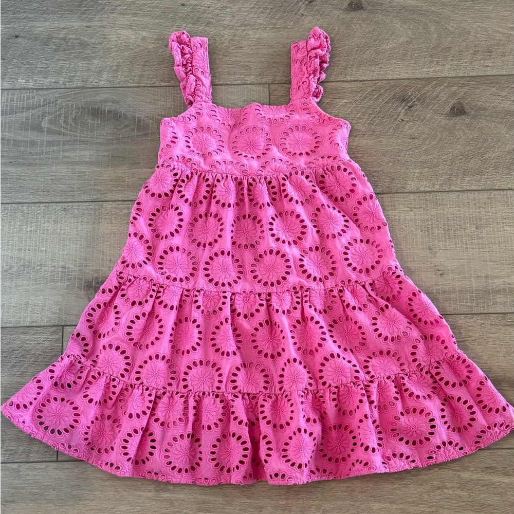 Vineyard Vines Pink Eyelet Kids Dress